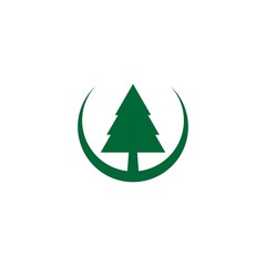 Pine logo template vector icon illustration design 
