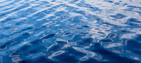 blue water with waves surface background