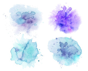 Watercolor spots, abstract watercolor background. Vector