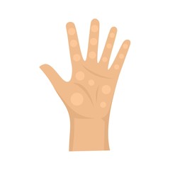 Read fortune on hand icon. Flat illustration of read fortune on hand vector icon for web design