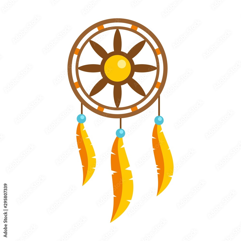 Sticker dream catcher icon. flat illustration of dream catcher vector icon for web design