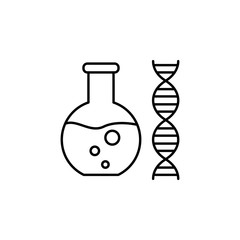 DNA icon. Element of future business thin line icon