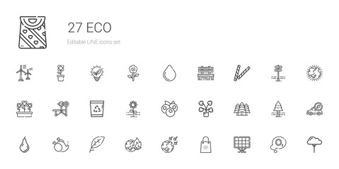eco icons set