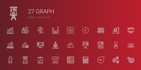 graph icons set