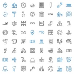 protection icons set