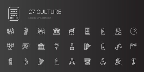 culture icons set