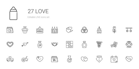 love icons set