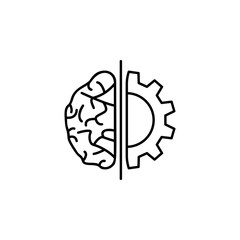 Artificial intelligence computer icon. Element of future business thin line icon