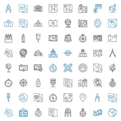 cartography icons set