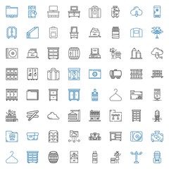Obraz premium storage icons set