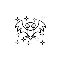 Halloween bat scary icon. Element of Halloween icon