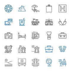 travel icons set