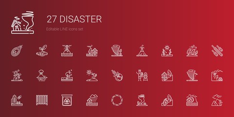 disaster icons set