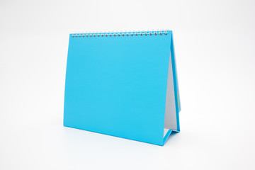 blue notebook isolated on white background