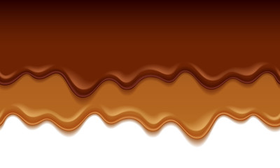 Molten chocolate drips - vector background.