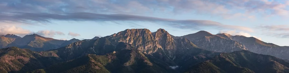 Fotobehang Tatra Tatra gebergte panorama. Zakopane stad in Polen
