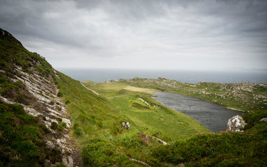 coast and lough at sheeps head in ireland