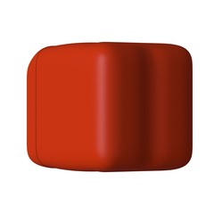 Red canister with engine oil or lubricant isolated on white background. 3D rendering of excellent quality in high resolution. It can be enlarged and used as a background or texture.