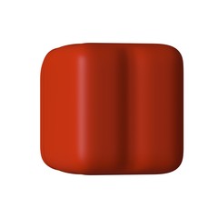 Red canister with engine oil or lubricant isolated on white background. 3D rendering of excellent quality in high resolution. It can be enlarged and used as a background or texture.