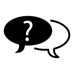 Bubble Speech With Question Icon