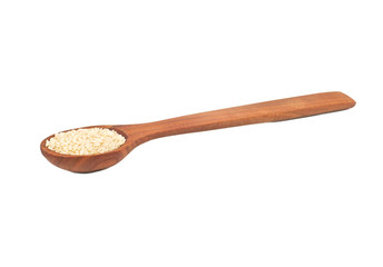 Sesame seeds in spoon