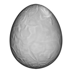 3d rendered illustration crumpled egg