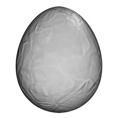 3d rendered illustration crumpled egg