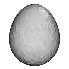 3d rendered illustration crumpled egg