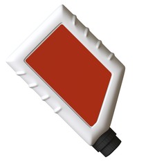 Lubricating oil bottle on white background. 3D rendering of excellent quality in high resolution. It can be enlarged and used as a background or texture.