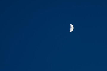 Obraz na płótnie Canvas Luna creciente sobre cielo despejado