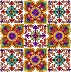 Seamless pattern. Vector with a bright pattern. Exquisite swirl geometric decor for wallpapers and tiles.