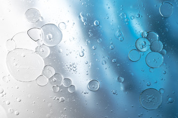 Abstract Blue water bubbles background