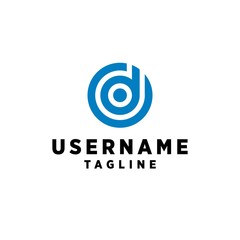 Fototapeta premium Letter D speech bubble logo