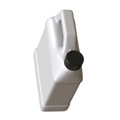 Lubricating oil bottle on white background. 3D rendering of excellent quality in high resolution. It can be enlarged and used as a background or texture.