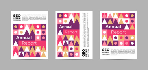 Fototapeta na wymiar Colorful Annual Report Cover Design Collection