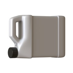Lubricating oil bottle on white background. 3D rendering of excellent quality in high resolution. It can be enlarged and used as a background or texture.