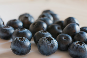 Bunch of blueberries on white bckground