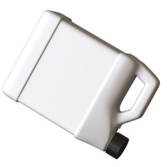 Lubricating oil bottle on white background. 3D rendering of excellent quality in high resolution. It can be enlarged and used as a background or texture.