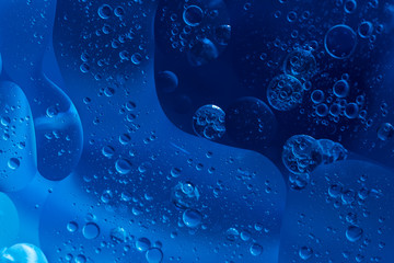Abstract Blue water bubbles background