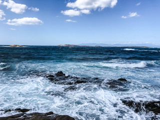 Windy sea in Sardinia, Italy