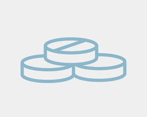 Medical icons vector. Pills icon medicine drug.