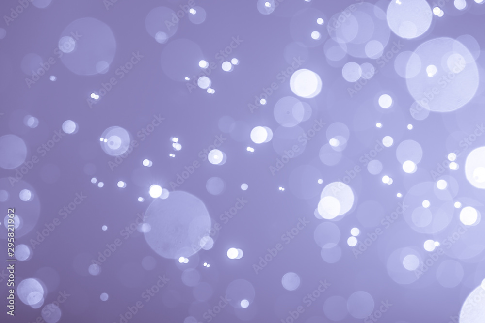 Wall mural abstract purple bokeh defocus glitter blur background.