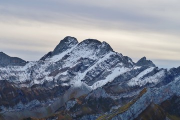 Obraz premium Altmann-Gipfel, Alpstein, Gebirge, Ostschweiz