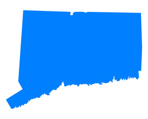 Karte von Connecticut - obrazy, fototapety, plakaty