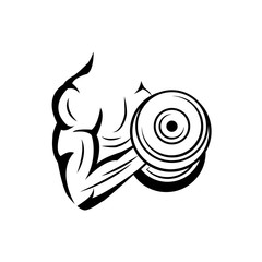 Printgym fitness logo template, gym fitness vector element