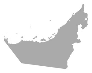 Karte der Vereinigten Arabischen Emirate