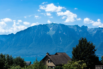 Fototapeta na wymiar Photo of mountains in Switzerland