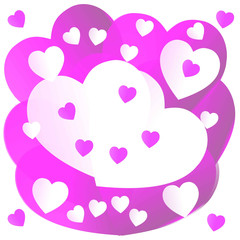 Valentine's Day. Colorful,multicolored  hearts. Vector illustration. Abstract. Love