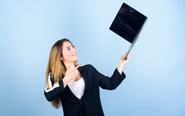 Startup business. new technology in modern life. agile business. girl shopping on cyber monday....