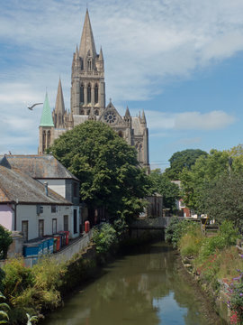 Truro Cathedral, seen from the river